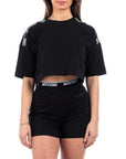 Moschino Logo Sleepwear & Loungewear Cotton-Rich T-Shirt - Black