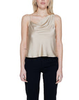 Only Asymmetrical Satin Top - champagne gold