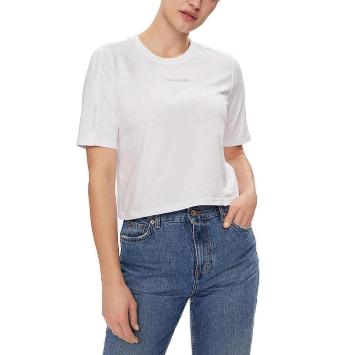 Calvin Klein Sport Logo Pure Cotton Athleisure T-Shirt - White