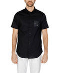 Armani Exchange Logo Pure Cotton Short Sleeve Shirt