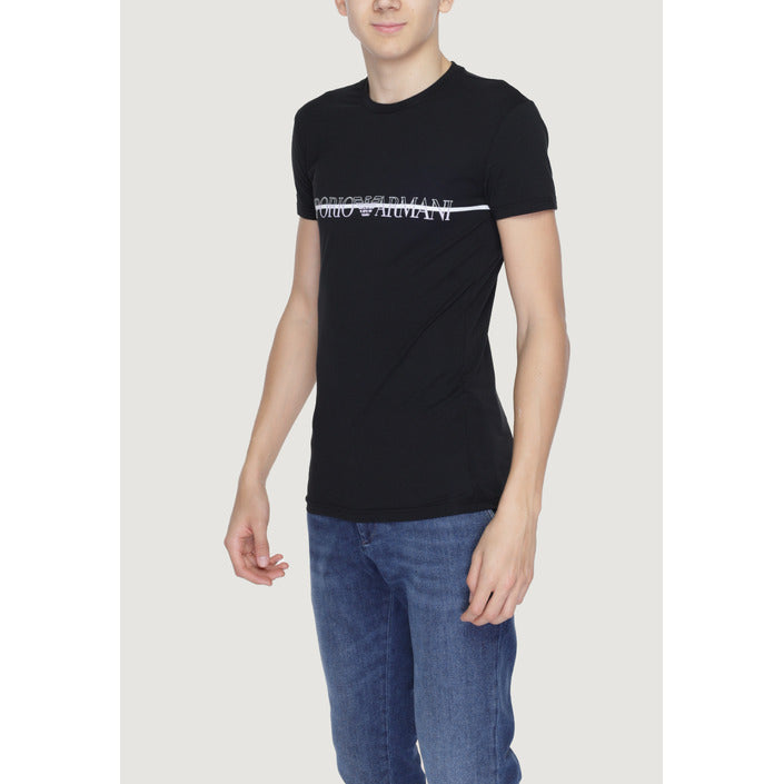 Emporio Armani Logo Cotton-Rich Fitted T-Shirt