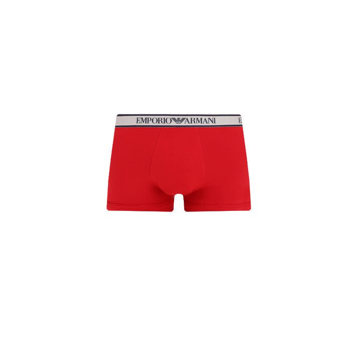 Emporio Armani Underwear Logo Cotton Stretch Short Boxer Briefs - 3 pack (red, black, beige)