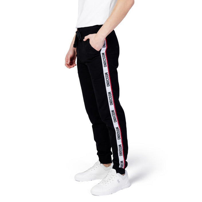 Moschino Logo Black Joggers Cotton-Rich