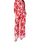 Vila Clothes Resort Abstract Patterned Wide Leg Pants