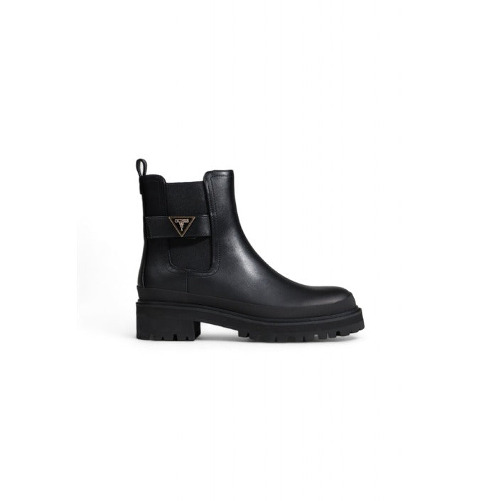 Guess Logo All Black Vegan Leather Boots