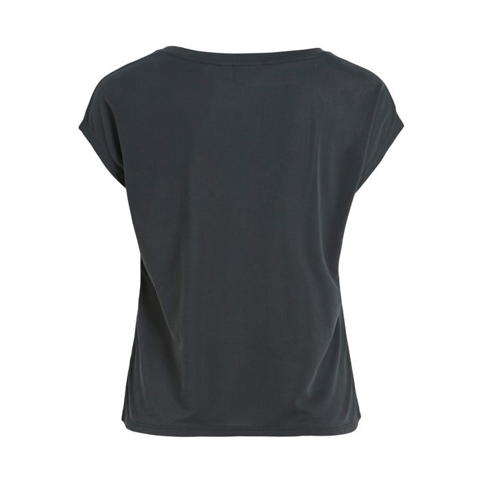 Vila Clothes Minimalist V-Neck Top