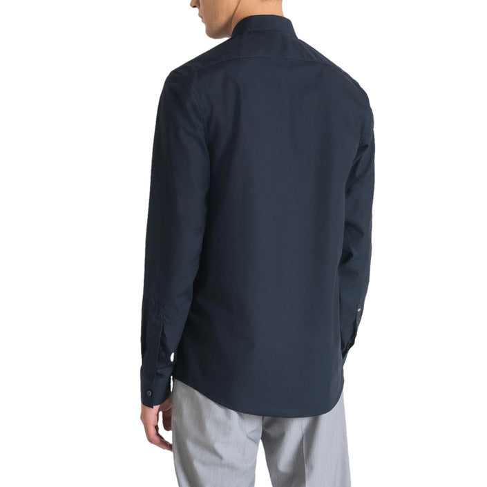 Antony Morato Minimalist Pure Cotton Short Collar Shirt - Navy Blue