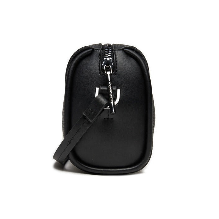 Calvin Klein Jeans Minimalist Textured Black Vegan Leather Crossbody Bag