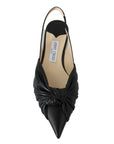 Jimmy Choo Black Pointed Toe Leather Pump Flats