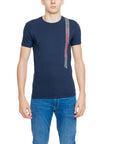 Emporio Armani Logo Cotton-Rich T-Shirt - blue