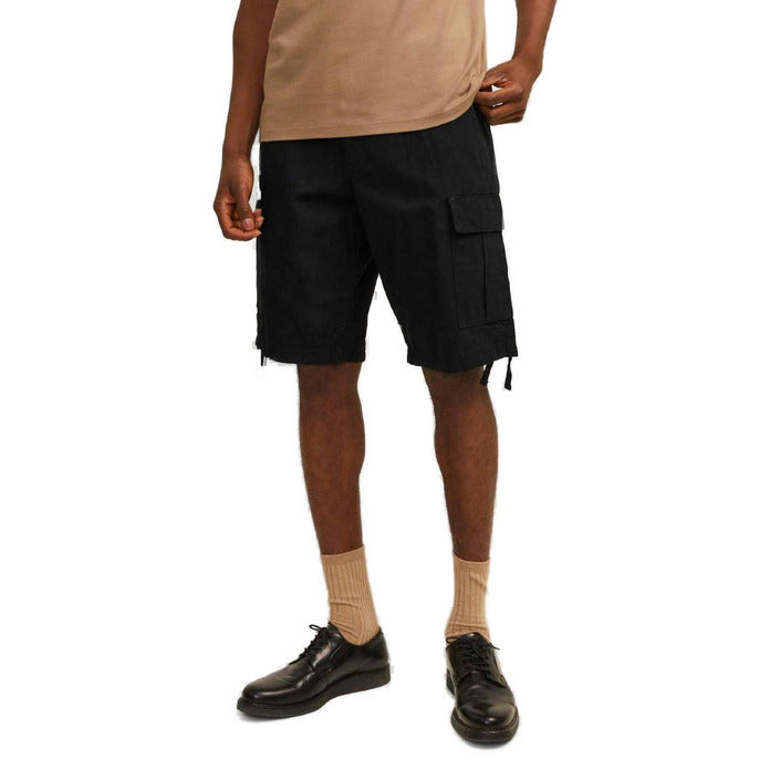 Jack & Jones Logo Black Cargo Shorts