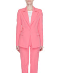 Silence Classic One-Button Blazer - Coral