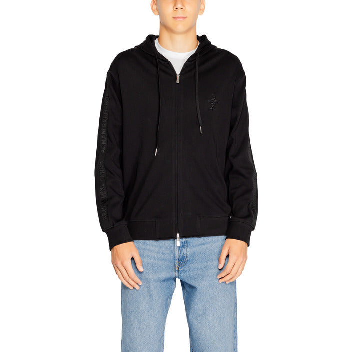 Armani Exchange Logo 100% Cotton Hooded Pullover