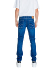 Replay Logo Medium Blue Straight Leg Fit Jeans