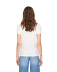 Jacqueline De Yong Minimalist Lace Short Sleeve T-Shirt