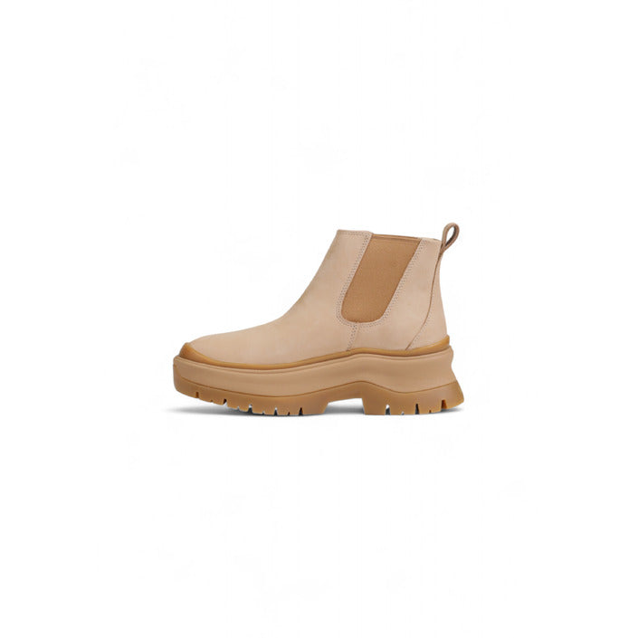 Timberland Minimalist Suede Leather Nude Cream Chelsea Boots