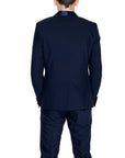 Antony Morato Classic One-Button Black Tie Event Glam Blazer - blue