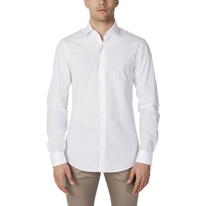 Calvin Klein Men Tailored Fit Minimalist Pure Cotton Shirt - White