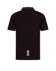 EA7 By Emporio Armani Cotton-Rich Polo Shirt - black