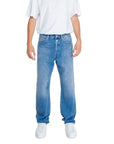 Replay Logo Regular Fit Baggy Jeans Light Wash