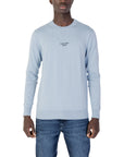 Calvin Klein Jeans Logo Cotton-Rich Crewneck Sweater Light Blue