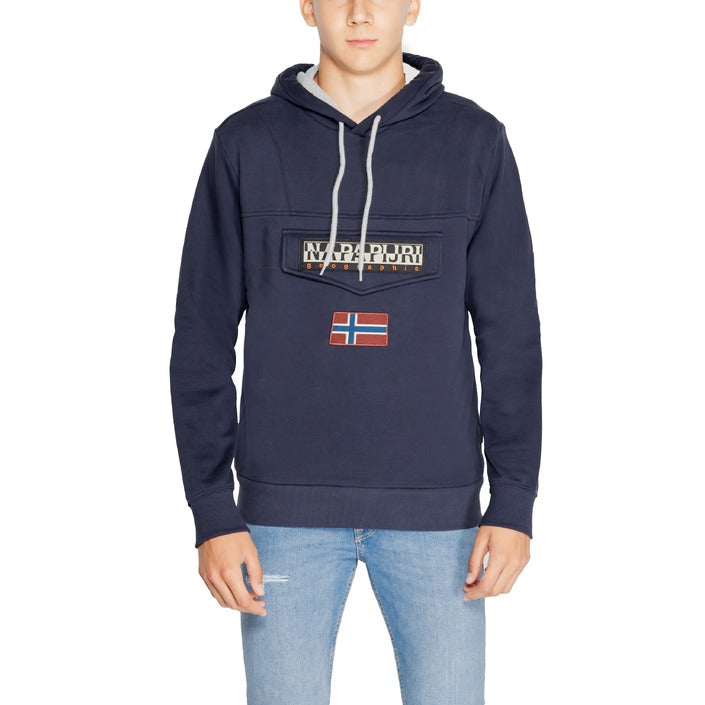 Napapijri Logo Cotton-Blend Hooded Pullover