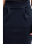 Ichi Minimalist Tulip Black Mini Skirt