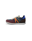 Armani Exchange Logo Leather-Blend Colorblock Lace Up Sneakers