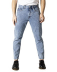 Only & Sons Logo Light Wash Straight Leg Crop Jeans