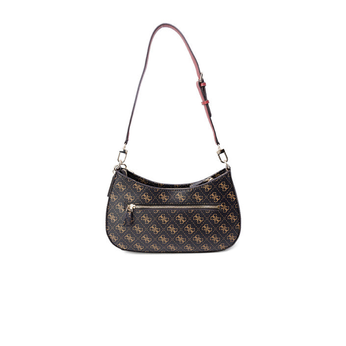 Guess Logo Monogram Vegan Leather Baguette Handbag