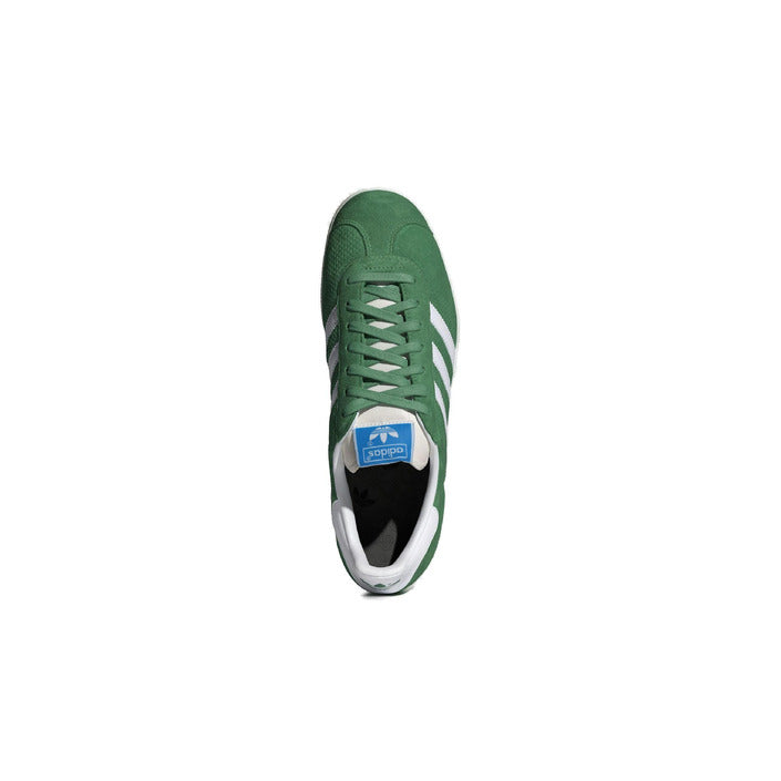 Adidas Logo 3-Stripe Low Top Lace-Up Suede Leather Sneakers - Gazelle