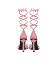 Aniye By Leather Ribbon Lace Stiletto In Pink
