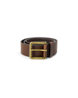 Boss Minimalist Leather Belt With Square Gold Metal Buckle