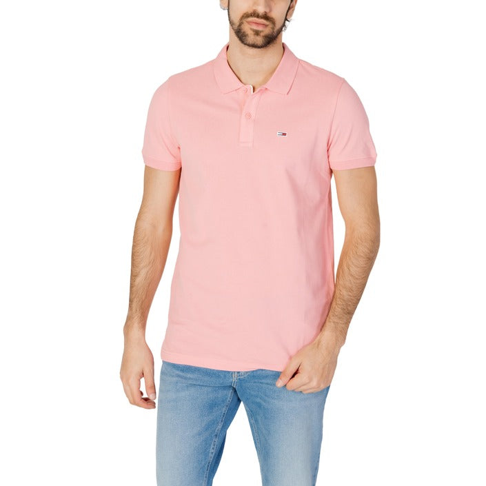 Tommy Hilfiger Jeans Logo Pure Cotton Polo Shirt - Pink
