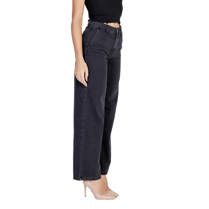 JDY Minimalist Wide Leg Baggy Black Denim Jeans