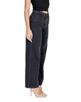 JDY Minimalist Wide Leg Baggy Black Denim Jeans