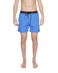 Boss Logo Quick Dry Athleisure Swim Shorts - blue