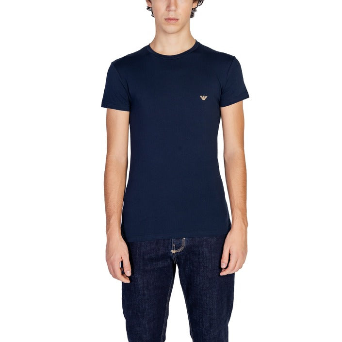 Emporio Armani Logo Cotton-Rich Fitted T-Shirt