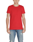 Tommy Hilfiger Logo Cotton-Rich Crewneck T-Shirt - red