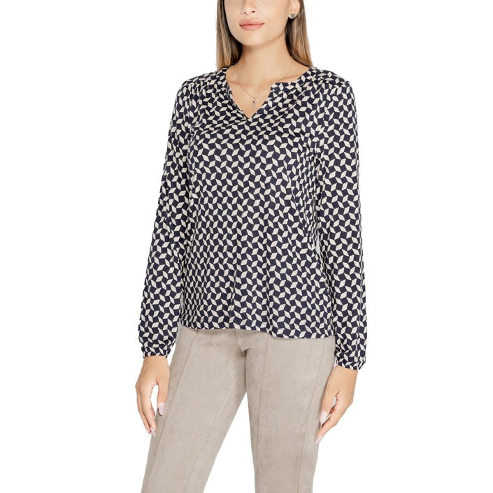 Street One Geometric Blouse Top 100% Cotton