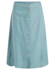 Vila Clothes Linen Blend Midi Skirt