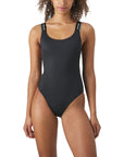 Calvin Klein Logo One Piece Swimsuit Black