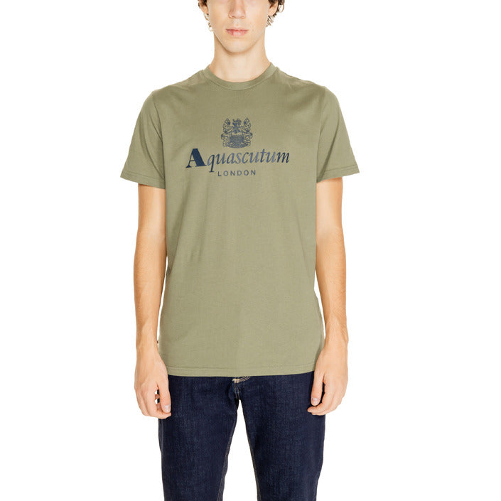 Aquascutum Logo Crewneck T-Shirt 100% Cotton