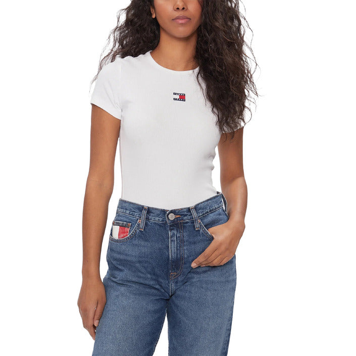 Tommy Hilfiger Logo Cotton-Stretch T-Shirt - white