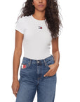 Tommy Hilfiger Logo Cotton-Stretch T-Shirt - white