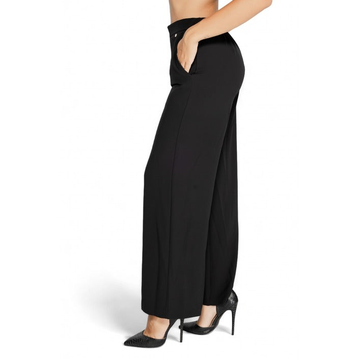 Rinascimento High Waist Black Wide Leg Suit Pants