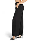 Rinascimento High Waist Black Wide Leg Suit Pants