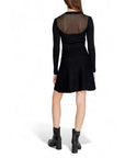 Morgan De Toi Long Sleeve Black A-Line Winter Mini Dress