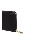 Tommy Hilfiger Logo Black Vegan Leather Zip Clutch Purse