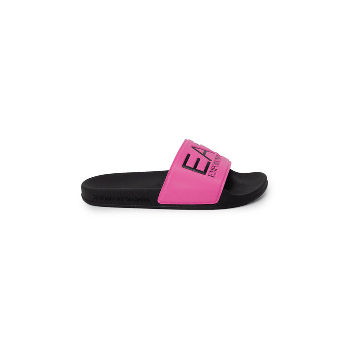 EA7 By Emporio Armani Logo Slides - Bright Pink